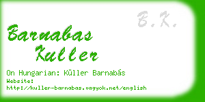 barnabas kuller business card